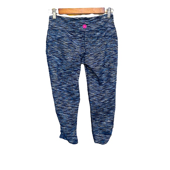 NEW Me Sheeky Athletic Capri Pants in Blue with Thin White Stripe Patter… - Picture 3 of 12